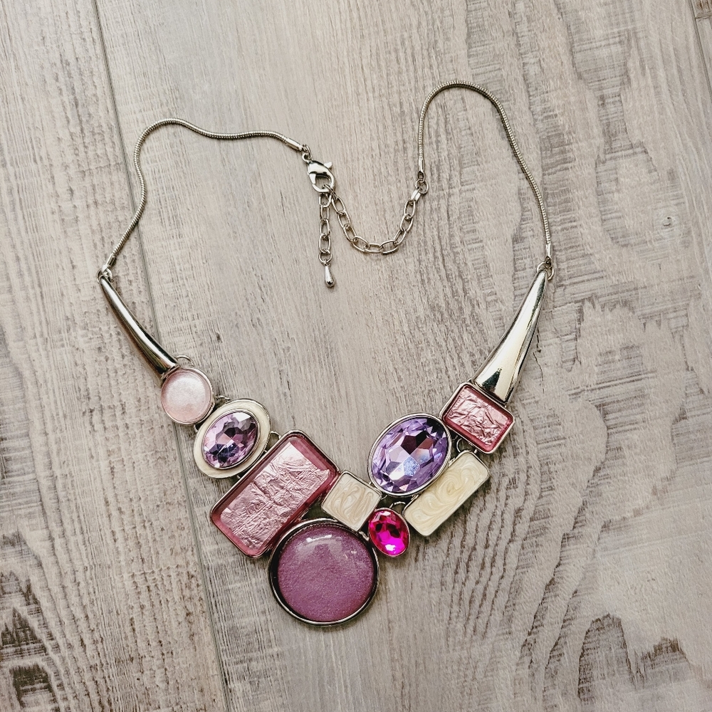 Multi-Stone Statement Necklace - image 4